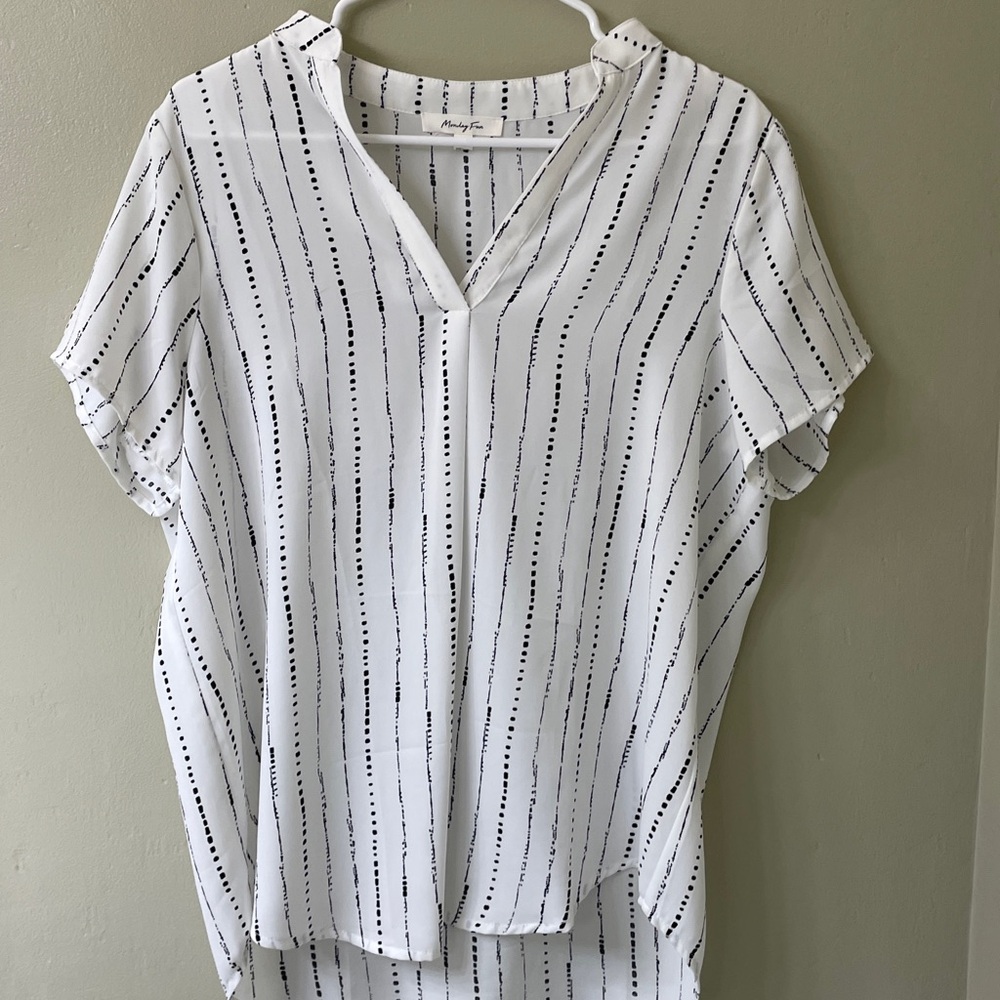 White Striped Blouse